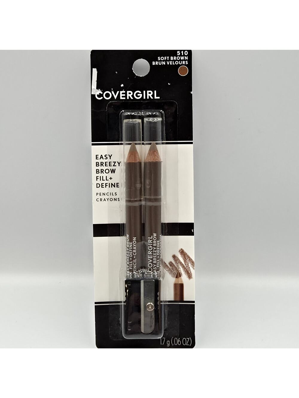 CoverGirl Easy Breezy Brow Fill + Define Pencil Crayon Soft Brown NIB!!